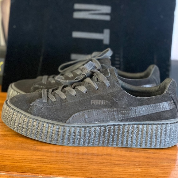 Puma Creeper Velvet X Fenty By Rihanna Puma"Black" - Picture 1 of 6